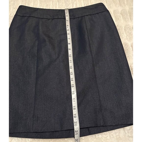 GEORGE Career Mini Skirt Dark Denim Color Polyester Rayon Blend Women's Size 6 - Picture 4 of 9